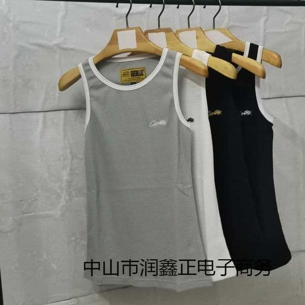 Waffle American-style Summer Knit Tight-fitting Tank Top For Training Sports And Fitn Accentuating Muscles