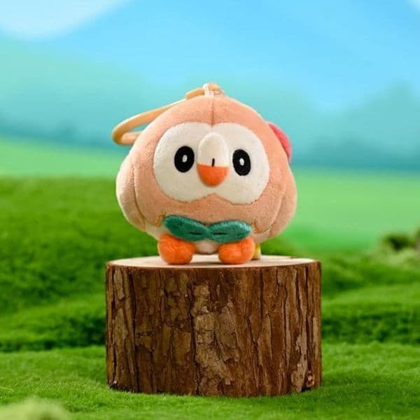 Genuine Rowlet Love Series Kawaii Plush Stuffed Toy Keychain Backpack Pendant Keyring Doll Birthday Gifts For Kid Boys 260424