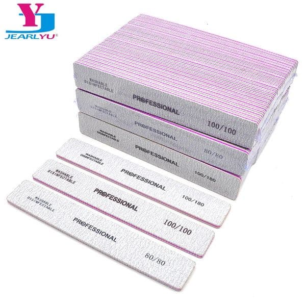 50/25 Pcs Nail Supplies For Professionals Nail File Buffer Nails Product For Acrylic Width 80/100/180 Grit Sanding Manicure Tool 260427