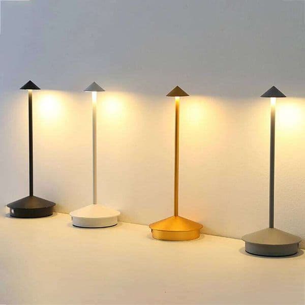 Rechargeable Table LED Touch Sensor Night Desk Lamp for Restaurant Hotel Bar Bedroom 3 Color Temperatures Stepless Dimming