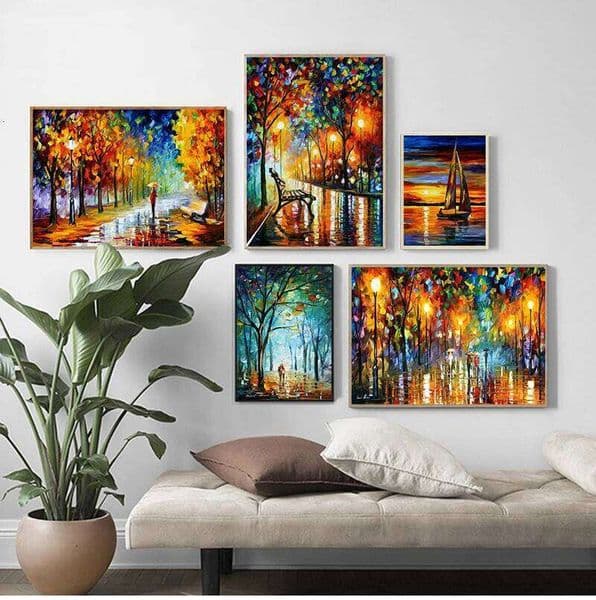 2021 Coloring Hand - Painted Oil Painting Landscape For The Living Room Wall Art Home Decoration Abstract Without Frame 26H0427