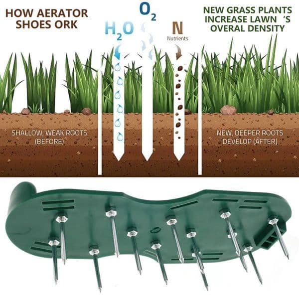 Luxury Designer Decor Manual Juicers 1 Pair Lawn Aerator Shoes Non Slip Sole Gardening Tool Loosen Soil Promote Heavy Root Growth Care Nail 6 17