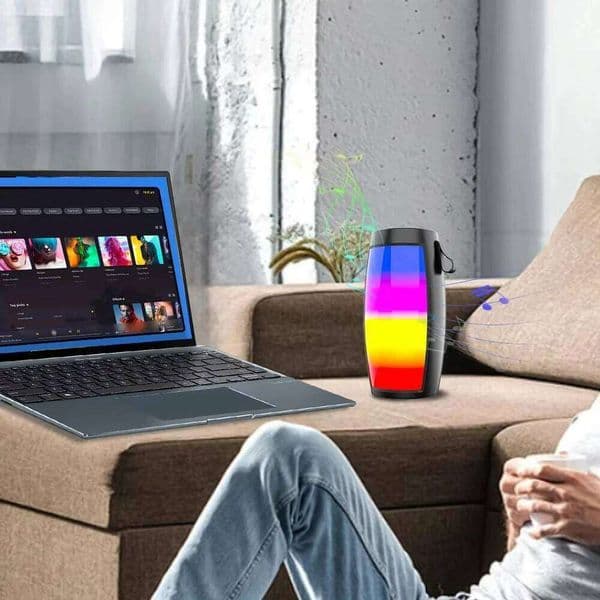 Portable BT Speakers LED Lights Loudspeaker Outdoor Supports TF Car Audio Gift Wireless Sound Box 26L0427