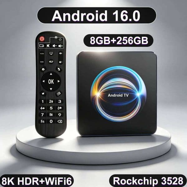 Android 16 X66 Smart TV Google Netflix YouTube RK3528 Dual Band WiFi6 BT5.4 128GB 256GB 4K 8K HDR Media Player Set Top Box