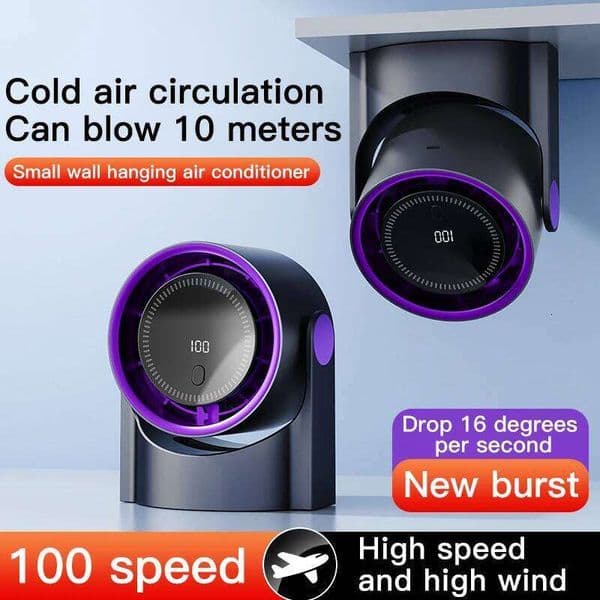 Mini Portable Desktop Circulating 4 Speed Adjustable USB Rechargeable High-Speed Cooling Electric Fan for Office Use