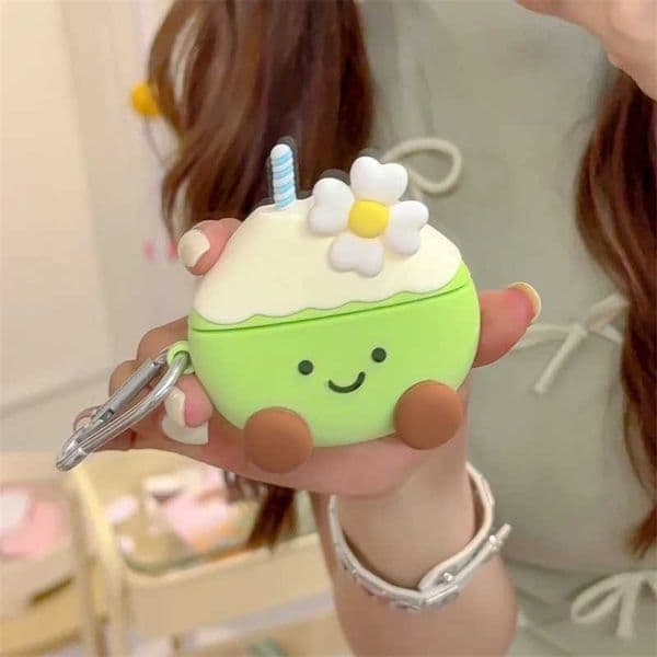 Funny Cute Coconut Headphone Case For Airpods Pro 2 3 4 Cover Kawaii for Airpod 4th Pro2 Headset Cases Silicone Funda Box LL260428
