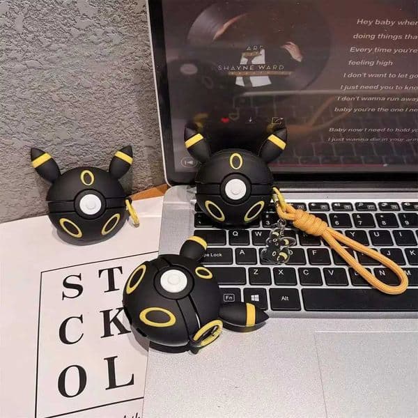 For AirPods 4 3 2 1 Pro 2 AirPods Pro3 2025 New Case Cute Cartoon 3D Black Cover With Strap Keychain Earphone Protective Sleeve LL260428