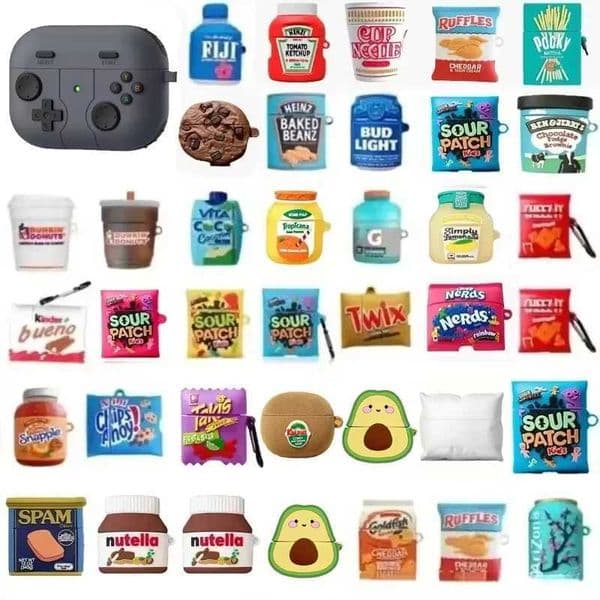 3D Cute Cartoon Creative Earphone Case For Airpods Pro 3 2 Snack Candy Silicone Soft Charging Box Cover For Airpods 1 2 4 3 2021 LL260428