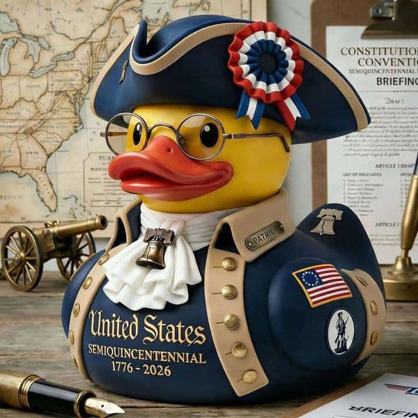 2026 New 250th American Independence Day Duck Ornament Patriotic Style Home Festival Desktop Hanging Decoration