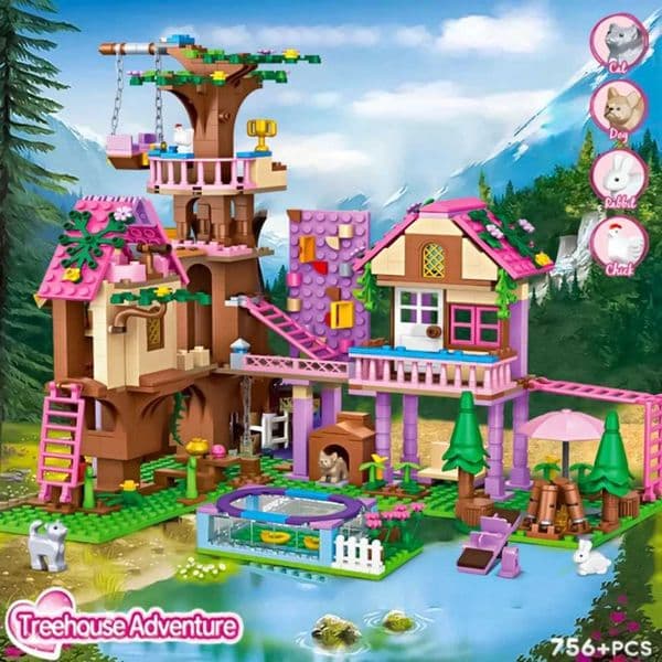 Friends City Tree House Summer Holiday Villa Castle Building Blocks Garden Swimming Pool Model Figures Toy For Birthday Gift L260428
