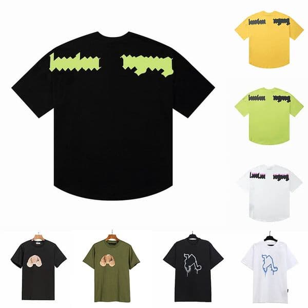 Designer T-shirts Palmm angelstshirt Tee Mens T Shirts Women cottons Tops Man Crew Neck Casual Shirt Clothing Graphic Palmm Tees Street Black White Clothes Size S-XL
