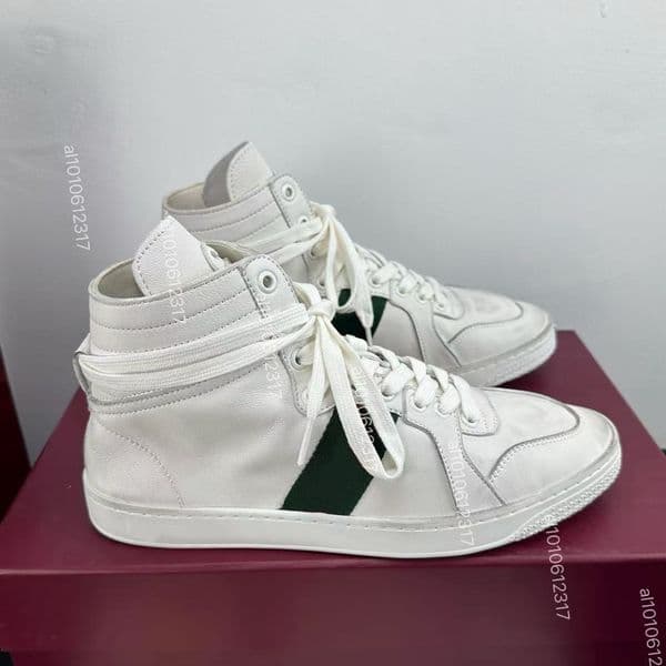 Spring summer must have Mens Stretch lowtop sneaker luxury womens design white shoes calf leather upper lace up design fashionable simple style casual shoes 35-46