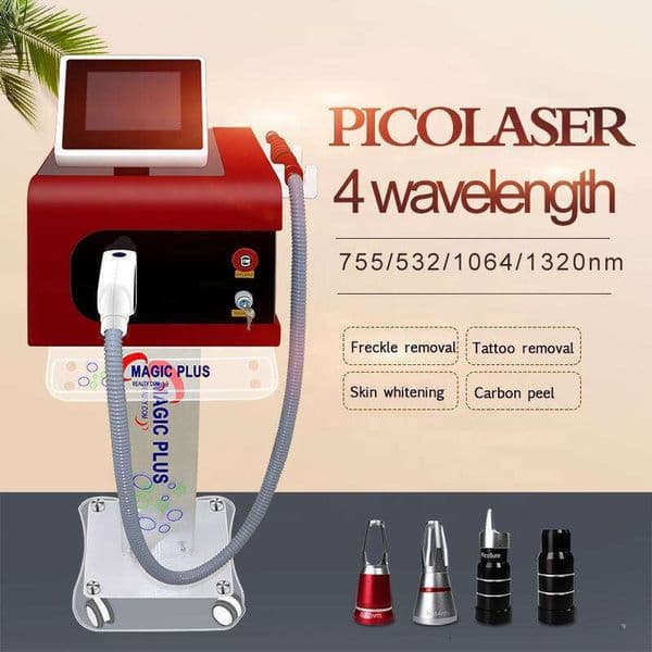 Ace Picosecond Laser Device With 1064Nm 532Nm 755Nm 1320Nm For ND YAG Laser Tattoo Removal Acne Removal Scar Freckle Removal Pico Lase