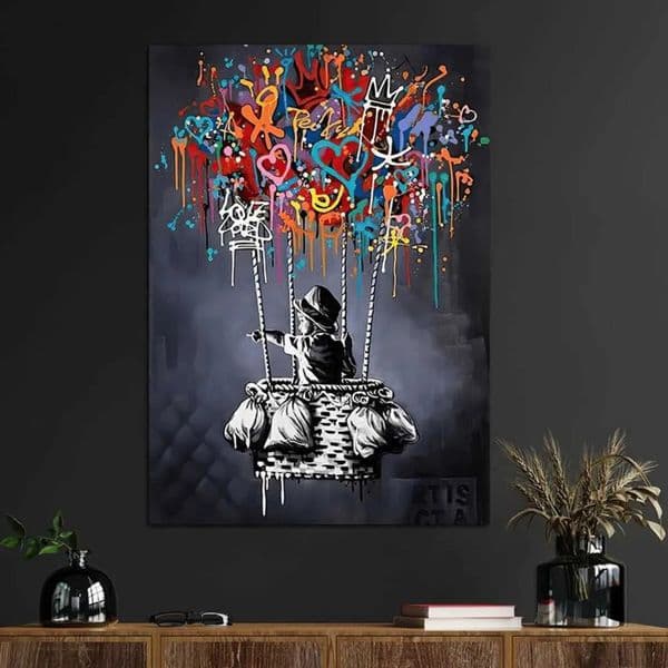 Designer Ic art Abstract Banksy Street Graffiti Wall Art HD Canvas Print Poster Home Living Room Bedroom Decorationxj Free Shipping 4 66