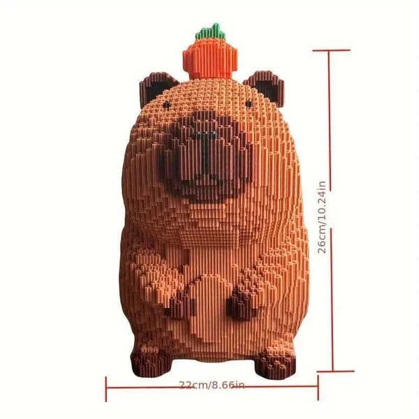 12315 Capybara Building Block Set Animal Model Party Game Office Home Decoration Handmade Creative Splicing Halloween Easter Chr L260428