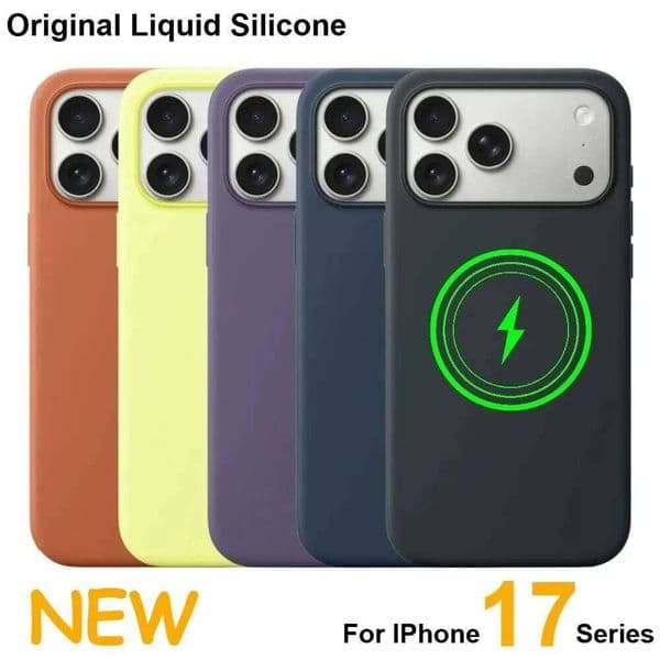 2026New Liquid Silicone Phone Case IPhone 17 Pro Max Air for Wireless Charging Shockproof Cover 26H0428
