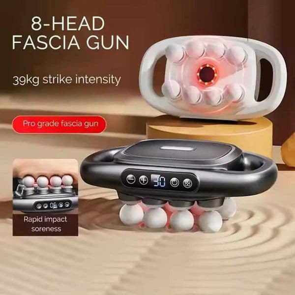 6/8/16 Heads Fascia Gun High-Frequency Vibration Massager masajeador Fatigue Massager Neck Relieve Shoulder Back Waist Q1M6 Z260428