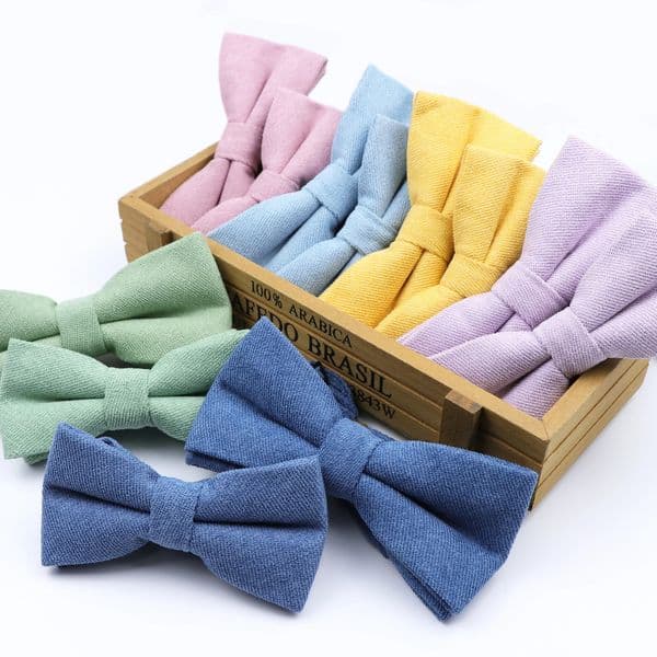 Classic Candy Colorful Men Kids Bowtie Set Super Soft Velvet Corduroy Wedding Party Butterfly Romantic Bow Tie Cravat Accessory 260428