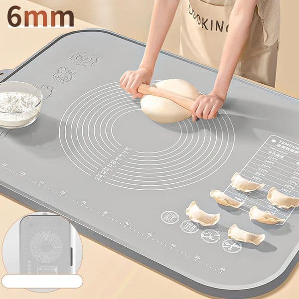 Kitchen Pastry Board Thick Non-Slip Silicone Baking Mat Food Grade Rolling Dough Pastry Mat for Pizza Pasta Cookies 260423
