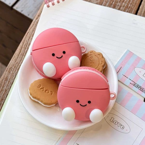Cute Pink Macaroon Cover for AirPods 4 2024 Cartoon Cute Earphone Case for AirPods Pro 2 Cover Soft Cover for AirPods 3 LL260428