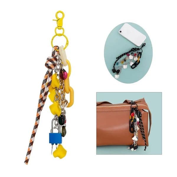 Charm Pendant DIY Tassel Chain Acrylic for Handbag Decoration Trendy Multi-functional Phone Case Keychain 260427 W260609