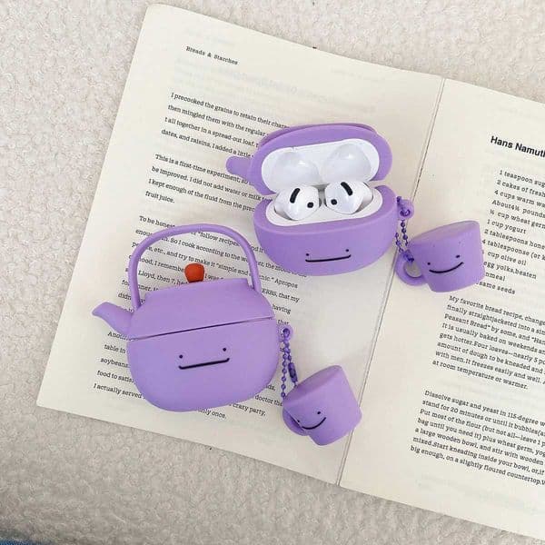 For Airpods 1 2 3 4 Pro 2 Pro 3 Silicone Earphone Case Cute Ditto teapot Accessories Cover LL260428