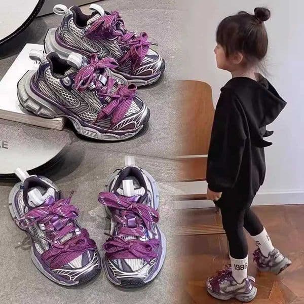 Childrens Sneakers Chunky 2025 New Girls Basketball Shoes Fashion Versatile Kids Causal Boys Sports Shoes for School Breathable M260428 M260428