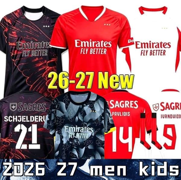 2026 2027 Benficas AKTURKOGLU Di Maria Soccer Jerseys 26 27 NEW Special Edition KOKCU PAVLIDIS Shirts AMDOUNI AURSNES BARREIRO FLORENTINO BESTE Football