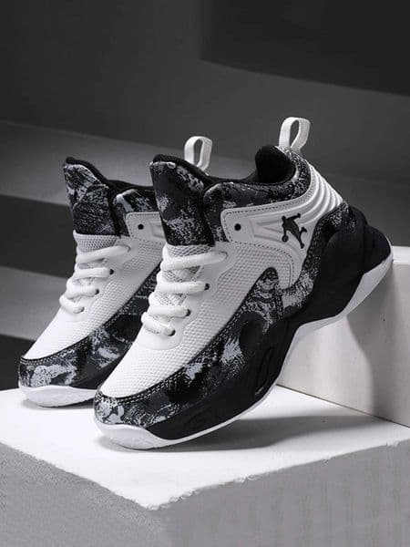 2025 New Boys Brand Basketball Shoes for Kids Sneakers Thick Sole Non-slip Children Sports Shoes Child Boy Basket Trainer Shoes M260428 M260428