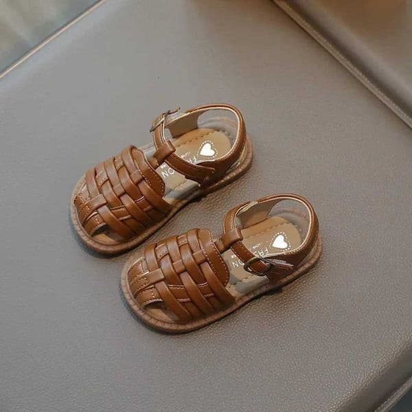 Kids Sandals 2025 Summer Sandals for Boy Fashion Children Cut-Outs Beach Shoes Braided Style Causal Walking Flat SandalsT260428