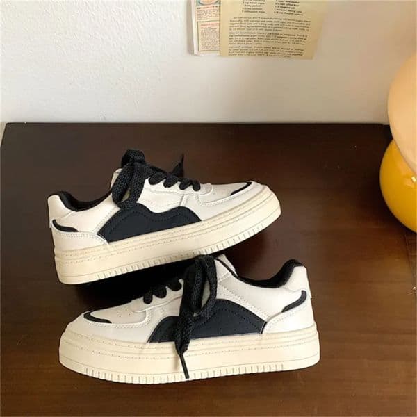 Classic White Leather Sneakers for Women, 2026 New Chunky Platform Shoes, Versatile Everyday Casual Shoes Comfortable
