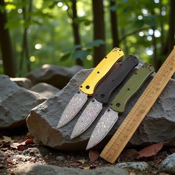 New Outdoor Camping BM533 folding knife Folding Belt Knife Damascus Knife Aluminum Handle Jungle Tactical Multi Functional Self Defense Tool