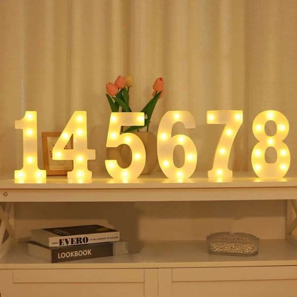 Designer Number gift set LED Night Lamp 26 Letter 1St 18 21 30 40 50 Party Decor Kids Wedding Birthday Party Decoration Baby Shower Decor Decoration 4 66