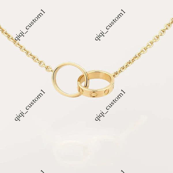 High Edition Classic Designer Pendant Lover Necklace for Women Girls Double Loop Charms 316L Titanium Steel Wedding Jewelry Collares Collier