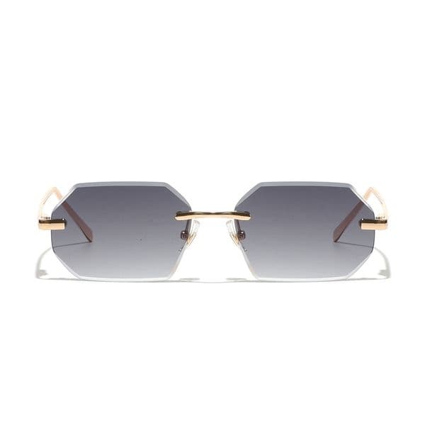Ruiao Sunglasses Men ner Fashion Rimless Sun Glasses Shades Diamond Cut Lens Ladies Frameless Metal Eye glasses y260427