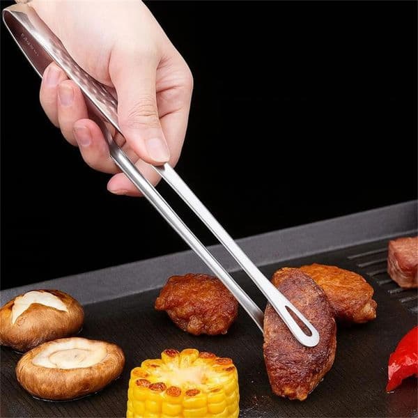 Korean BBQ Grill Tongs Stainless Steel Heavy Duty Rust Resistant Ergonomic Handles for Steak Salad Vegetables Portable Cooking T 260428