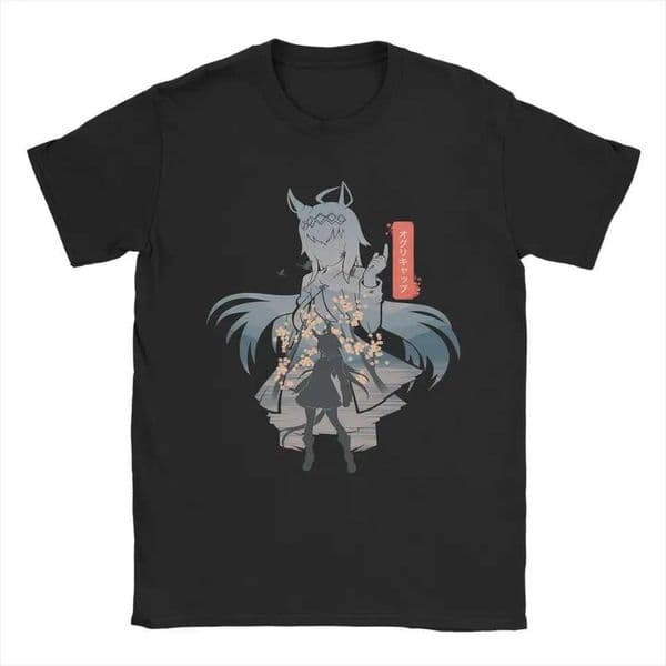 Oguri Cap Uma Musume Anime T-Shirt Men Round Collar Pure Cotton T Shirts Short Slve T Shirt Graphic Printed Clothing T260428