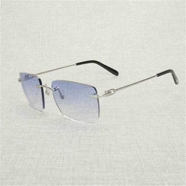 Sunglasses Luxury Designer Sunglasses Vintage Rimless Men Women Metal Frame Square Eyeglasses Shades Oculos Gafas for Outdoor Club{category}