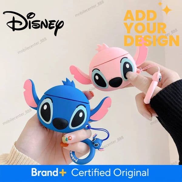 Designer Disney Cute Cartoon Stitch Cover For Airpods Pro2 Protective Case For Apple Airpods 1 2 Wireless Bluetooth Earphone Case Luxury