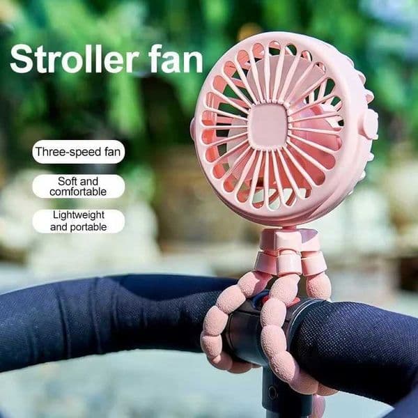 1 PCS Multi-functional Stroller Handheld Mini Fan Portable USB Charging Octopus Stand Variable Styling outdoors Folding Fan L260429