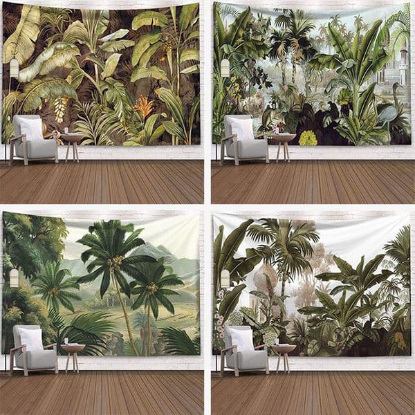 Fresh Utility Customized Nordic Style Vintage Forest Series Home Decoration Tapestries Gifts For Women Men Friends Children