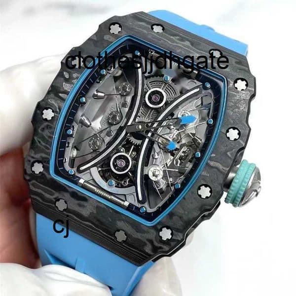 Watches Men's Automatic Mechanical Watch 52-01 Series Polo Tourbillon Luminous Carbon Fiber Watch Titanium Alloy Watch Ntpt cygood