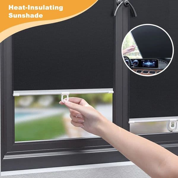Cordless Retractable Roller Shades Vehicle Curtain Supplies Solar Window Blinds Without Drill Interior Guard Total Blackout 260428
