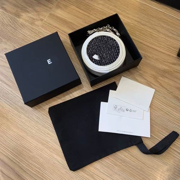2026 Round Storage Bag Compliments Gift C Organization Headphone Tweed Hanging Decoration perfume Convenient Key cologne Bag 10X3cm Free Shipping