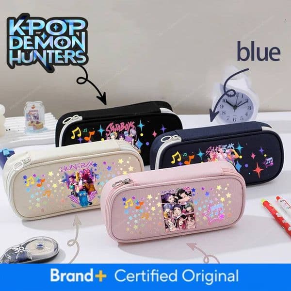 Stationery Writing Case Student Multi-Layer Pencil Bag Box Gift For Kpop Demon Hunters
