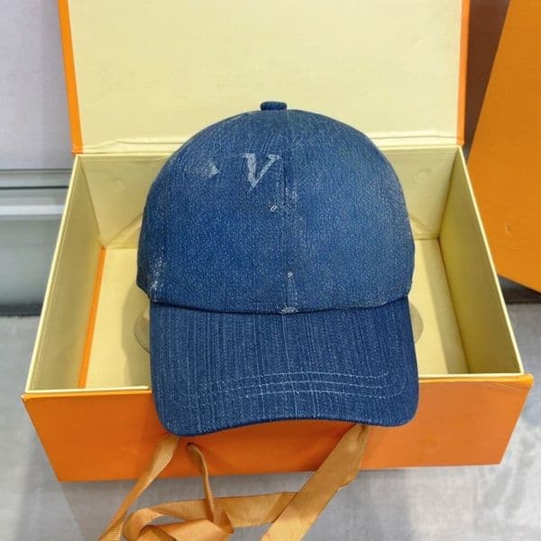 Washed Denim Baseball Cap Casquette Luxe with Jacquard Pattern Adjustable Unisex Casual Streetwear Sun Hat for Daily Outdoor