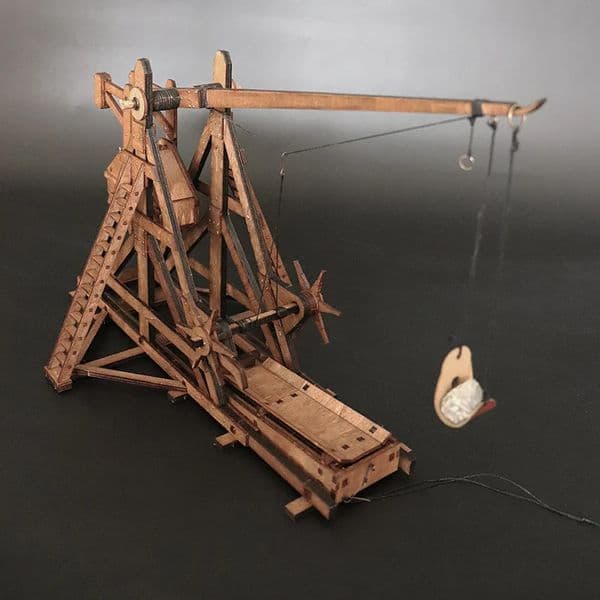 Counterweight trebuchet trebuchets assembling medieval ancient chariot wooden handmade model DIY ornament 260428