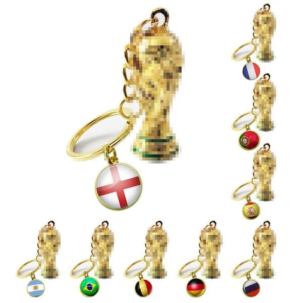 Football Souvenirs Keychain Trophy World Cup Car Key Pendant Backpack Mobile Phone Accessories Ball Game