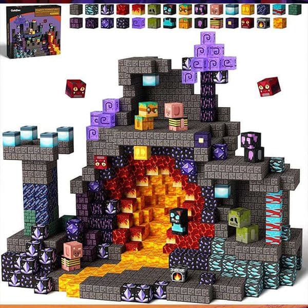 stemMy Block World Magnetic Building Block Set Magnetic Particle Puzzle Assembly Blocks Childrens Toy S260428