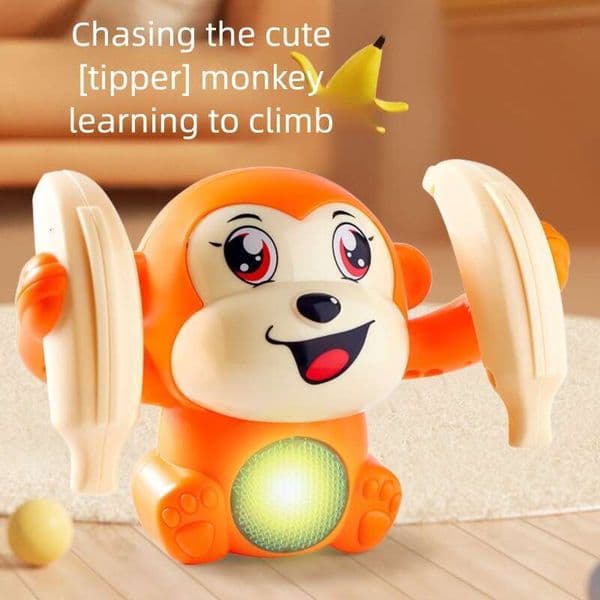 Children's Tumbling Monkey Electric Educational Singing Light-Up Somersault Baby Crawling Head-Up Toy